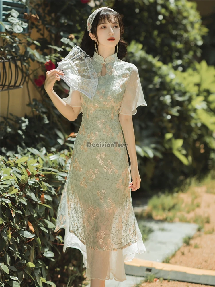 improved qipao women dress chinese lace