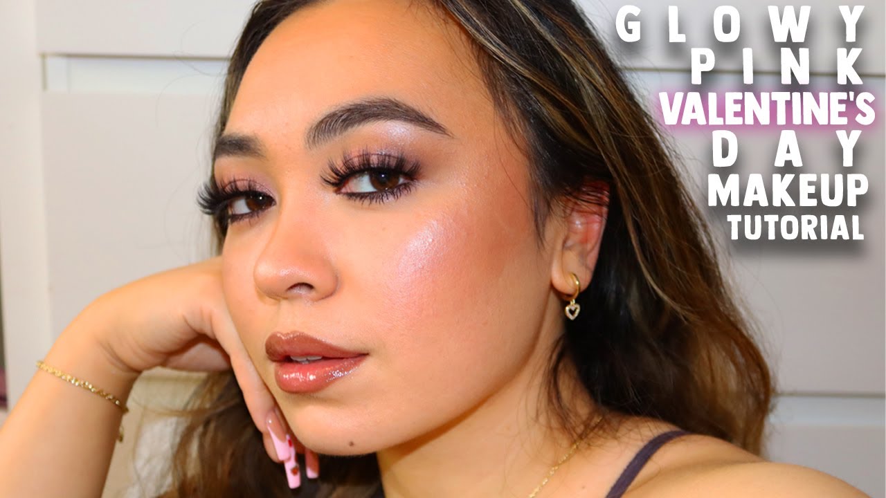glowy pink day makeup tutorial youtube